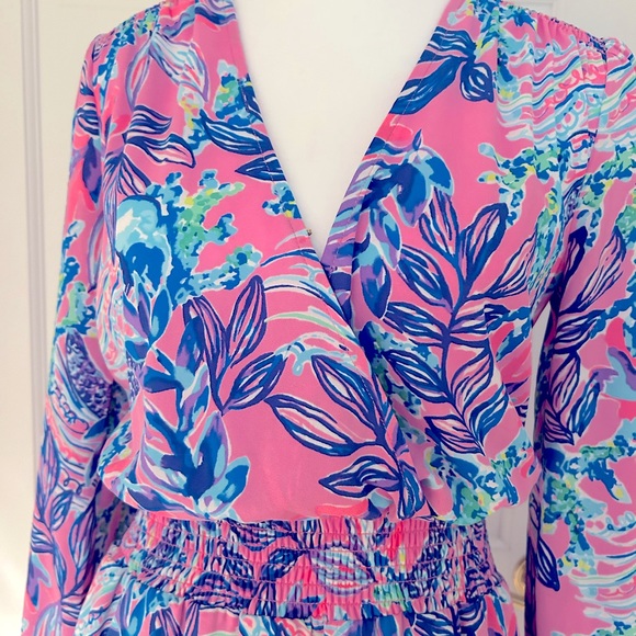Fits like a size 2! Lilly Pulitzer Cristiana Dress Lily Rose Just Lil Jelly, 0 - Picture 3 of 7